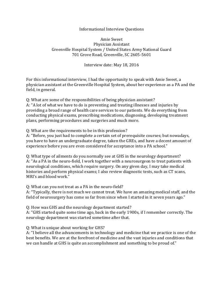 questions informational interview