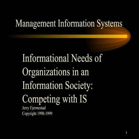 Informational needs of organizations in an information society
