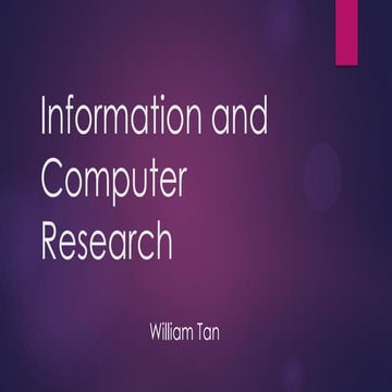 Information and Computer Research