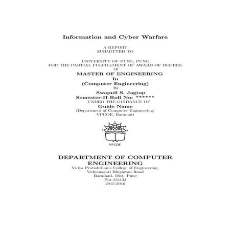 Information and Cyber Warfare