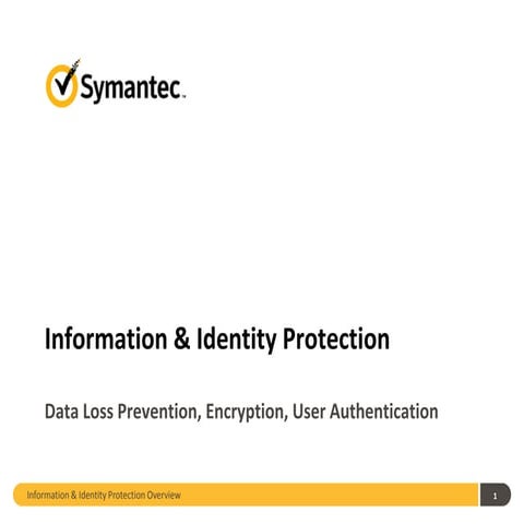 Information and Identity Protection - Data Loss Prevention, Encryption, User ...