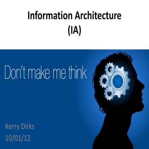 Information Architecture - Don't Make Me Think