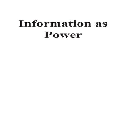 Information as power  