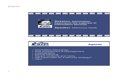 Egypt Cloud Day, May2011-- Information Assurance 