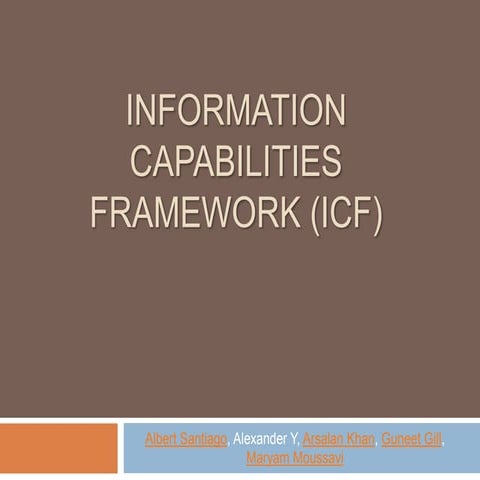 Information Capabilities Framework (ICF)