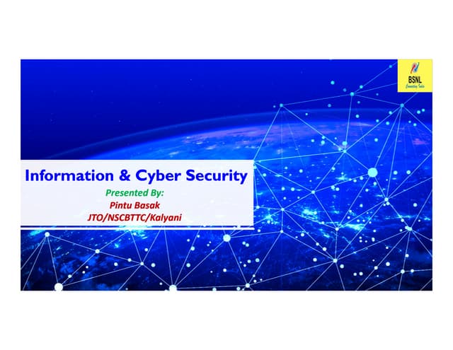Information &amp; cyber security, Winter training ,bsnl. online