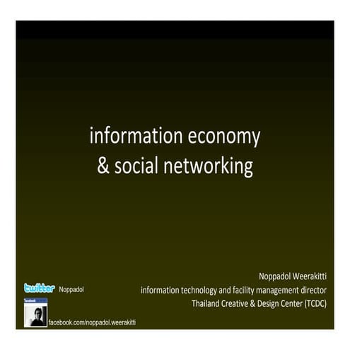 Information economy and social networking