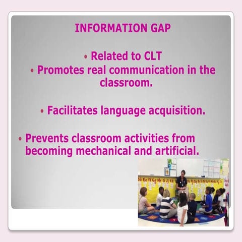 Information gap and tpr (total physical response) activites. PowerPoint prese...