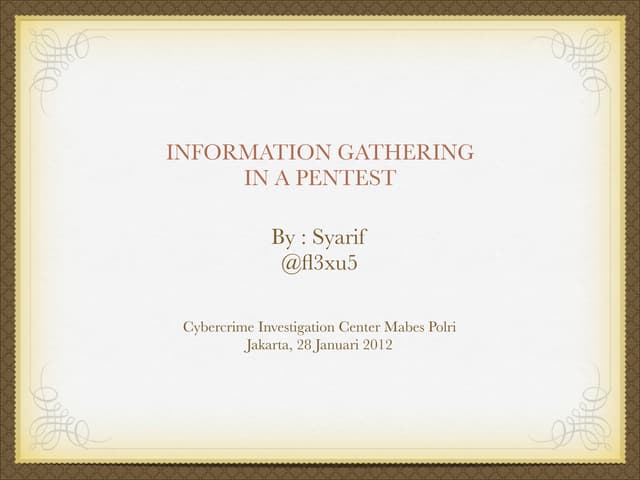 Information gath