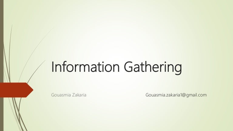 Ethical Hacking Tools Information Grathring