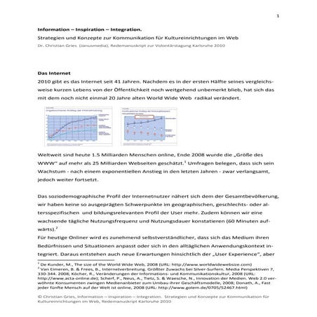 Information. Inspiration. Integration. Strategien und Konzepte zur Kommunikat...