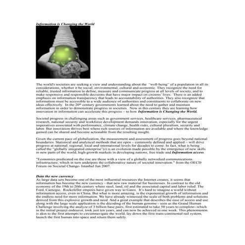 Information Is Changing The World 2010