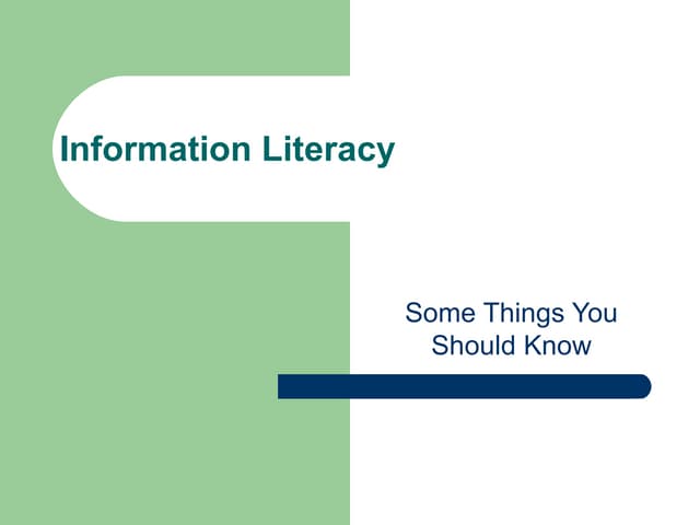 Information Literacy