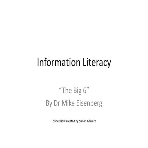 Information literacy