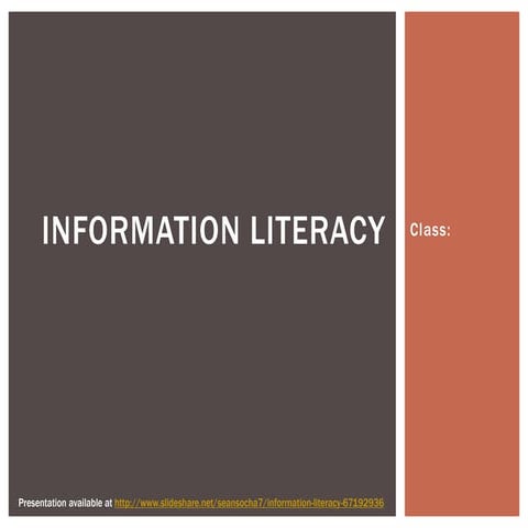 Information literacy