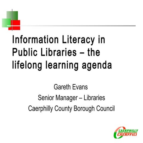 Information Literacy   A Public Library View