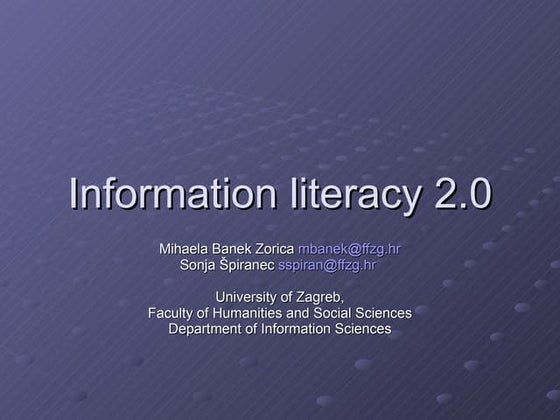 Information Literacy 2.0