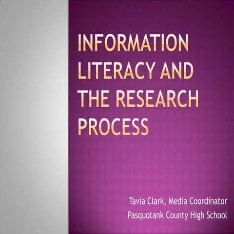 Information literacy and research process