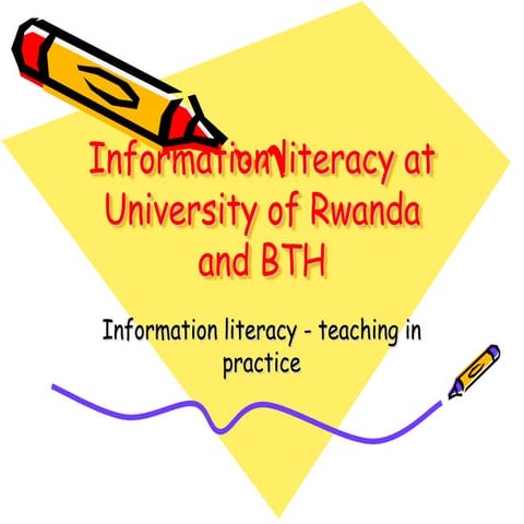 Information literacy at UR, workshop 1 2013