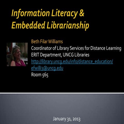 Embedded Librarianship & information Literacy 