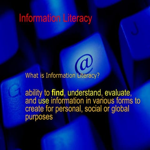 Information Literacy Intro Powerpoint Vs2