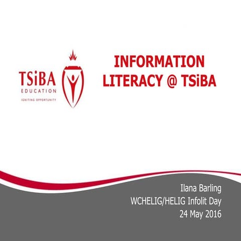 Tsiba Infolit Story 24 May 2016