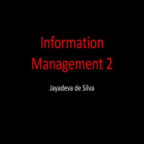 Information management 2