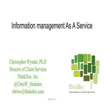 Information management as a Service