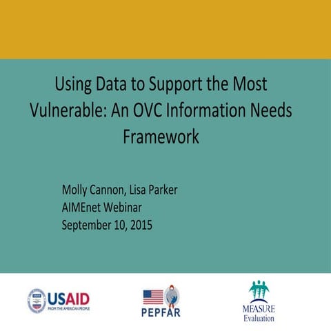 Using Data to Support the Most Vulnerable: An OVC Information Needs Framework