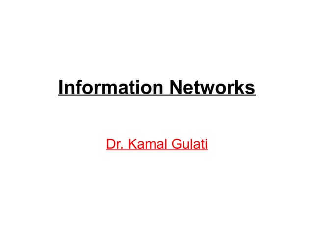 Information Networks - (Covered all the Important Topics) 