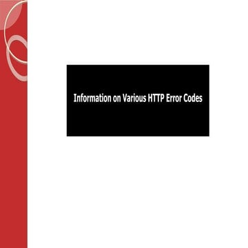 Information on Various HTTP Error Codes | PPT