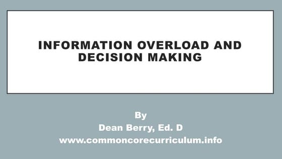 Strategies To Reduce Information Overload photo