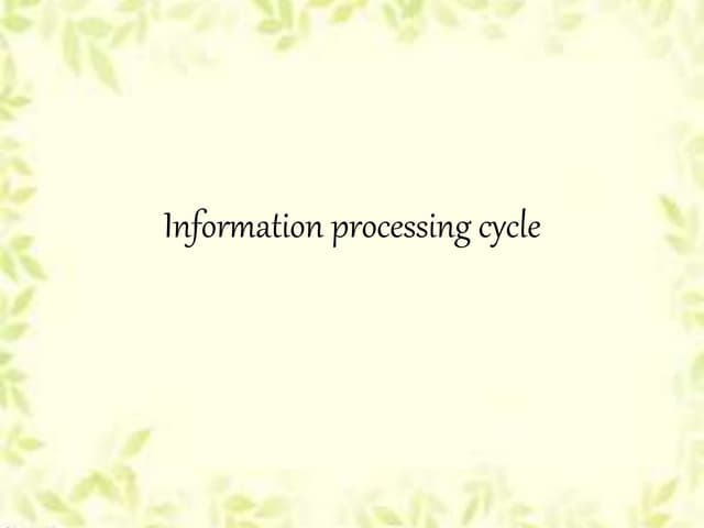 Information processing