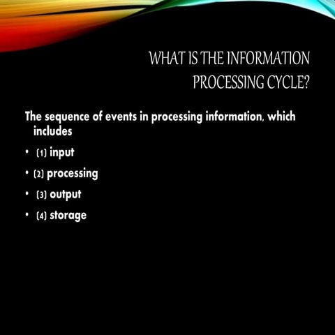 Information processing cycle