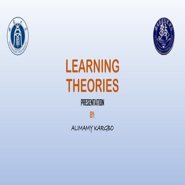 LEARNING THEORIES-INFORMATION PROCESSING THEORY