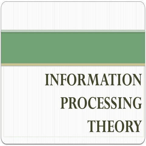 LEARNING THEORIES-INFORMATION PROCESSING THEORY | PPTX