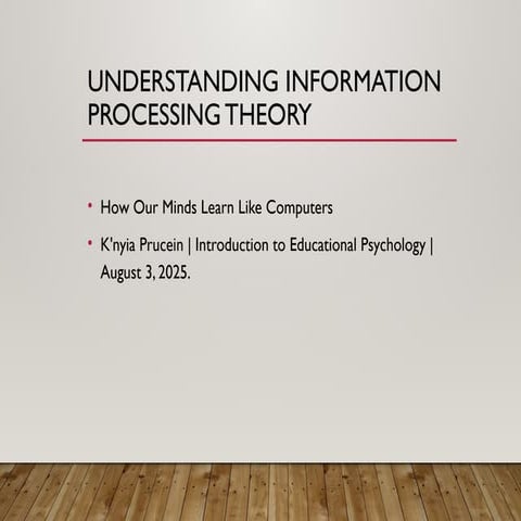Understanding Information Processing Theory: How Minds Learn Like ...