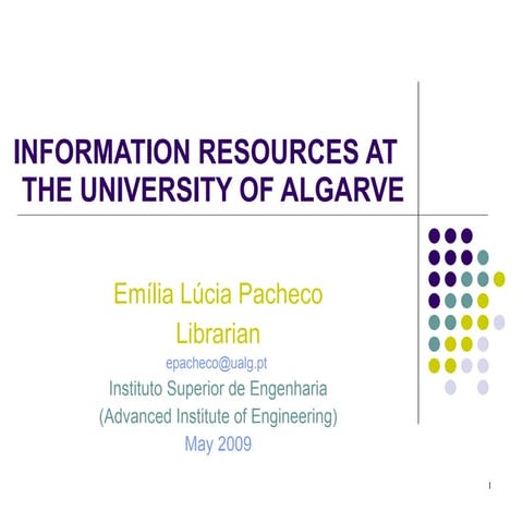 Information Resources at UAlg
