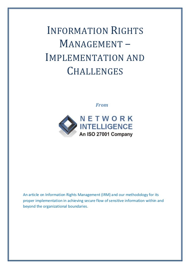 Information Rights Management (IRM)