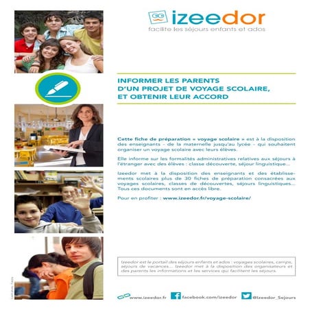 Comment informer les parents d’un projet de voyage de classe | PDF
