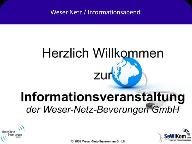 Informationsveranstaltung Weser-Netz