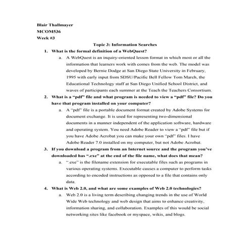 Information Searches