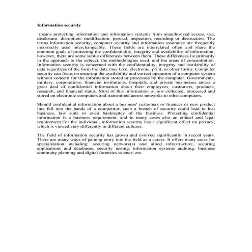 Information security