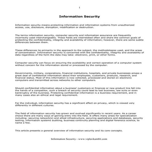 Information security