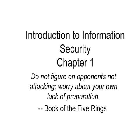 Information Assurance And Security - Chapter 1 - Lesson 1 | PPT