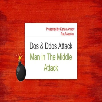 Dos & Ddos Attack. Man in The Middle Attack