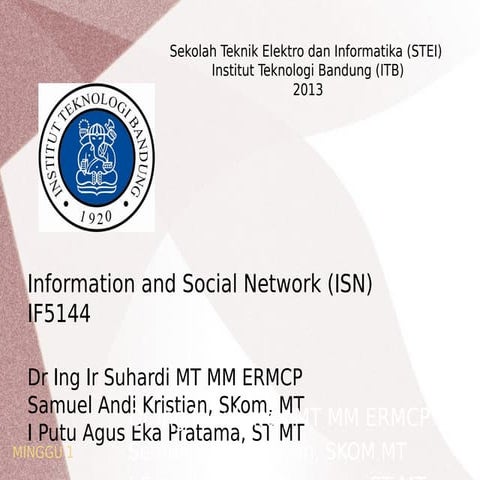 Information and social network 1
