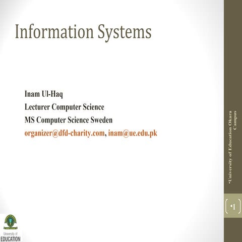 Lecture 2: Information system