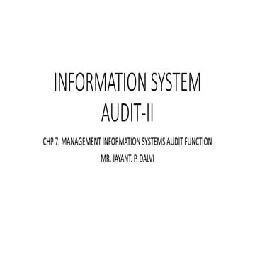 Information system audit 2 | PPT