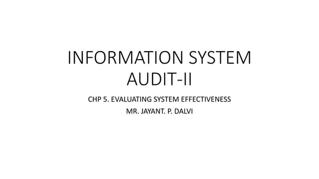 Information system audit 